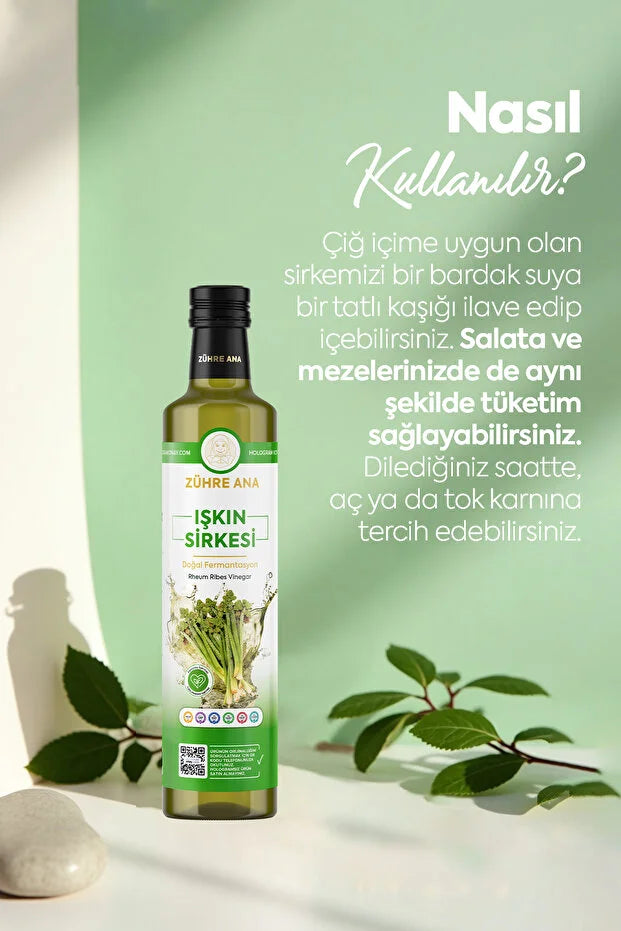 Zühre Ana Rabarberwortel Azijn (Rheum Ribes) – 500ml