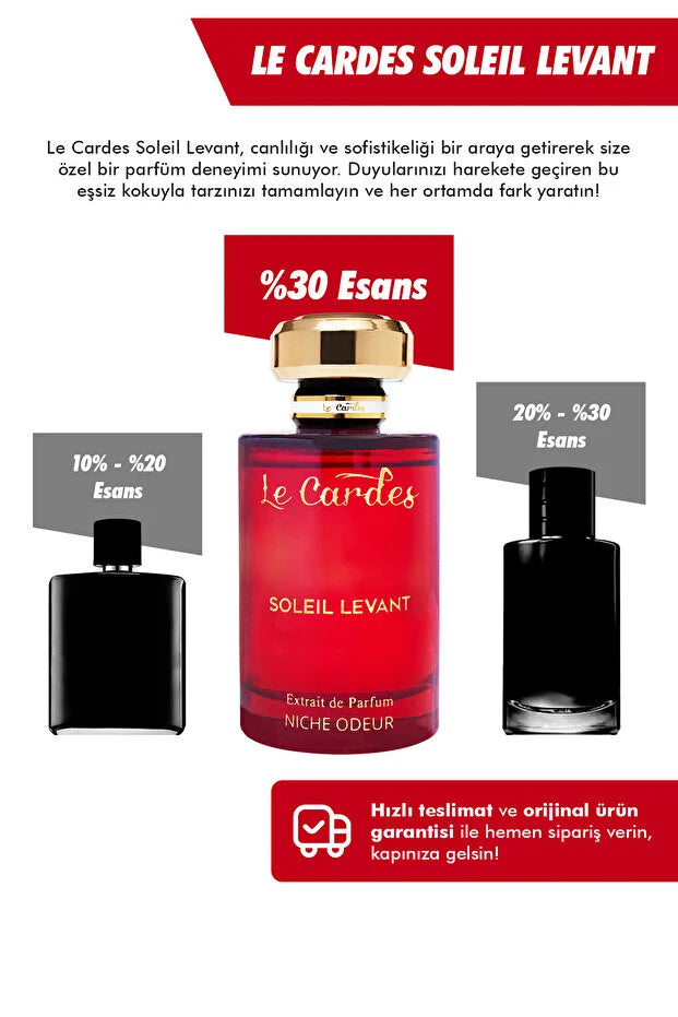 Le Cardes Soleil Levant Extrait de Parfum 100 ml – Luxe Damesparfum met Fruitige en Bloemige Geurnoten