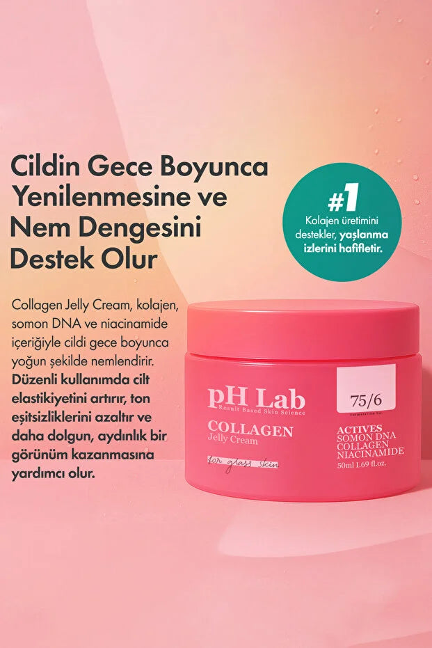 pH Lab - Collagen Jelly Cream 50 ml – Gezichtscrème met Collageen, Zalm-DNA en Niacinamide