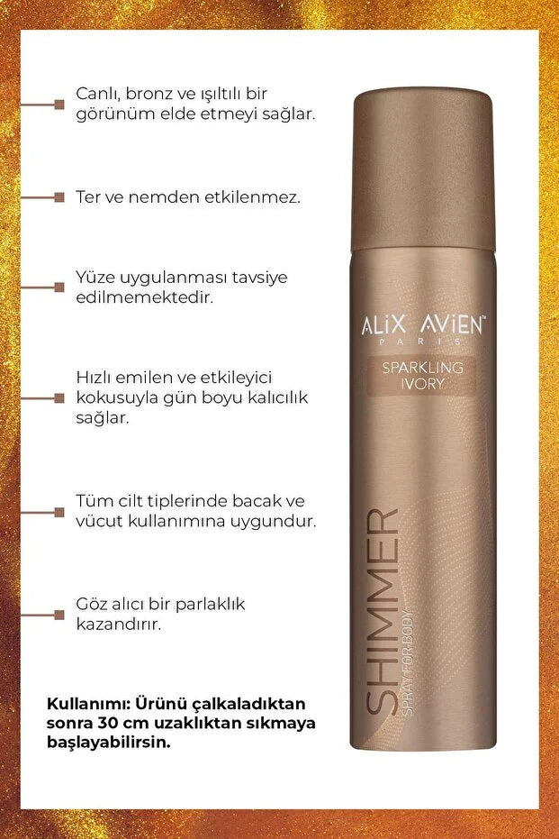 Alix Avien Shimmer Body Spray Sparkling Ivory