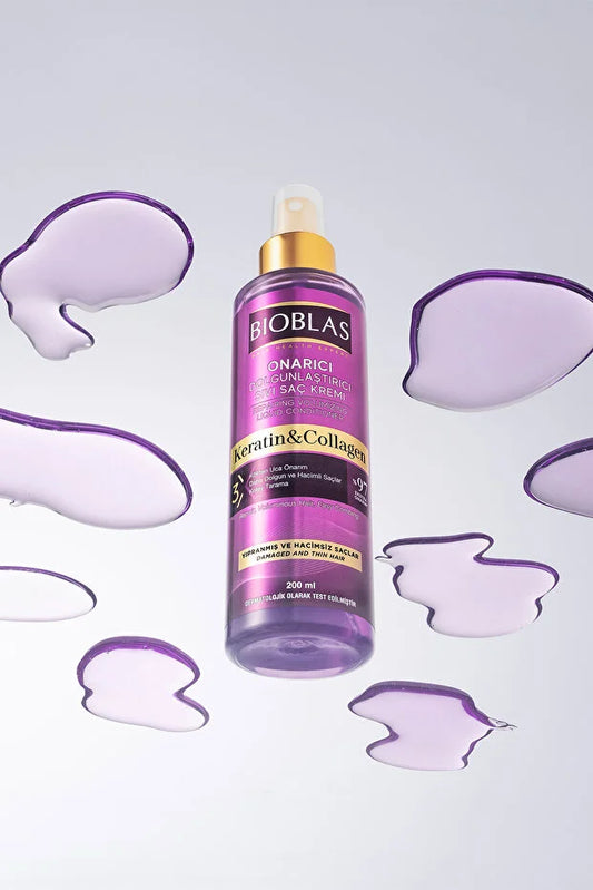 Bioblas Keratin & Collagen Herstellende Volume Leave-In Conditioner Spray – 200 ml