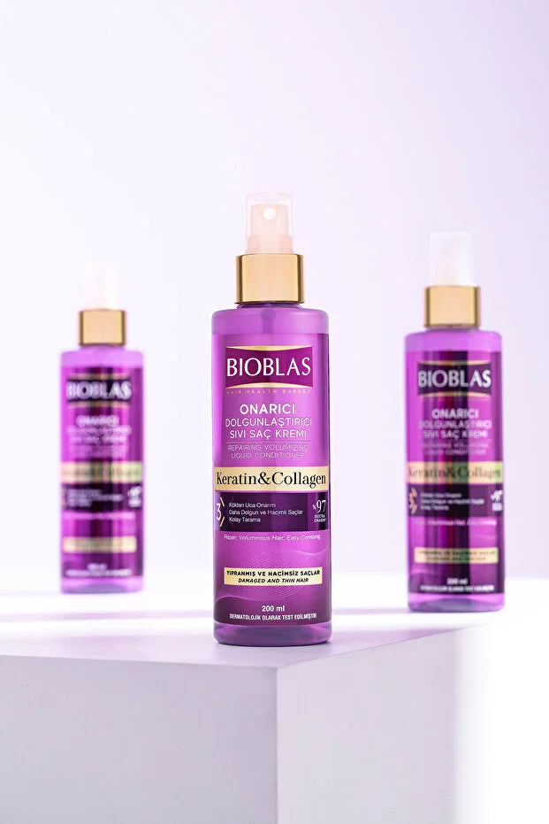 Bioblas Keratin & Collagen Herstellende Volume Leave-In Conditioner Spray – 200 ml