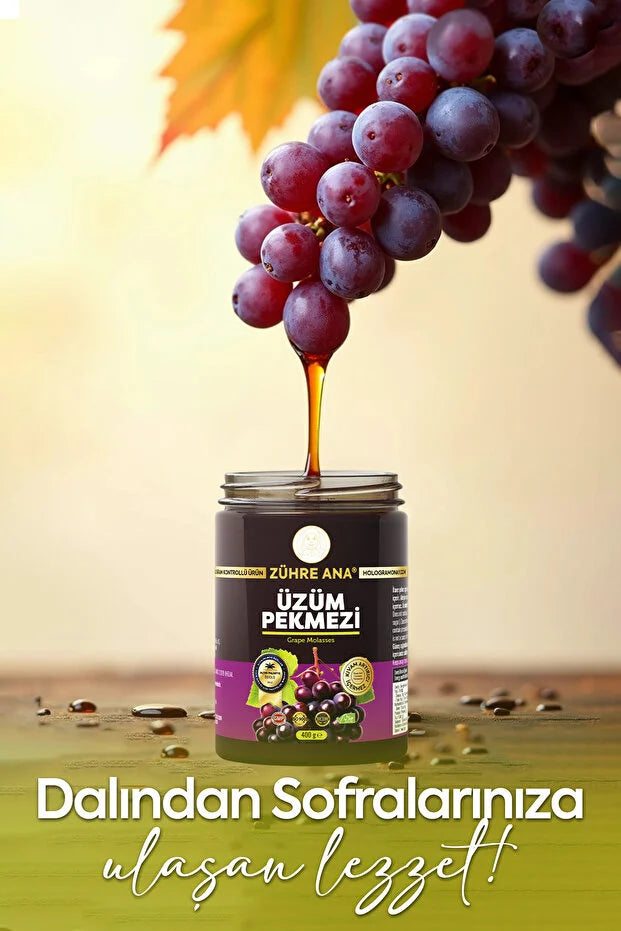 Zühre Ana Üzüm Pekmezi 400 g – 100% Natuurlijke Druiven Melasse