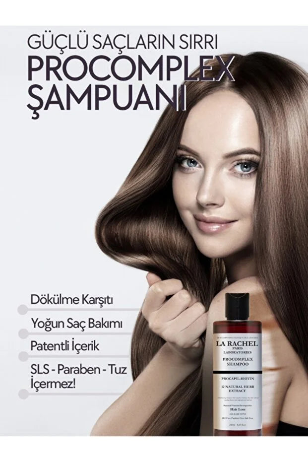 La Rachel Paris ProComplex Shampoo 250 ml – Shampoo met Biotine, Niacinamide & 12 Kruidenextracten