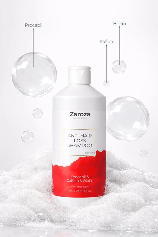 Zaroza Anti-Haaruitval Shampoo 600 ml – Met Procapil, Biotine & Cafeïne