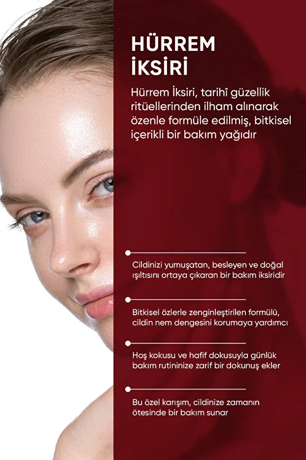 BK Company Hürrem Iksiri Beauty Elixir 50 ml – Voedende Gezichtsolie met Jasmijn, Ylang Ylang & Orchidee