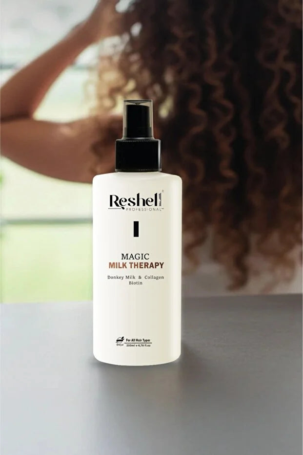Reshell Professional Magic Milk Therapy – Haarverzorgingsspray met Biotine, Collageen & Ezelinnenmelk – 200 ml