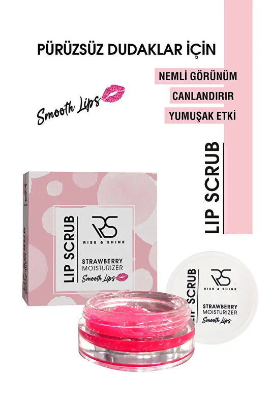 Rise & Shine Lip Scrub Strawberry – Hydraterende & Exfoliërende Lippen Scrub – Voor Zachte & Gladde Lippen – 20 g