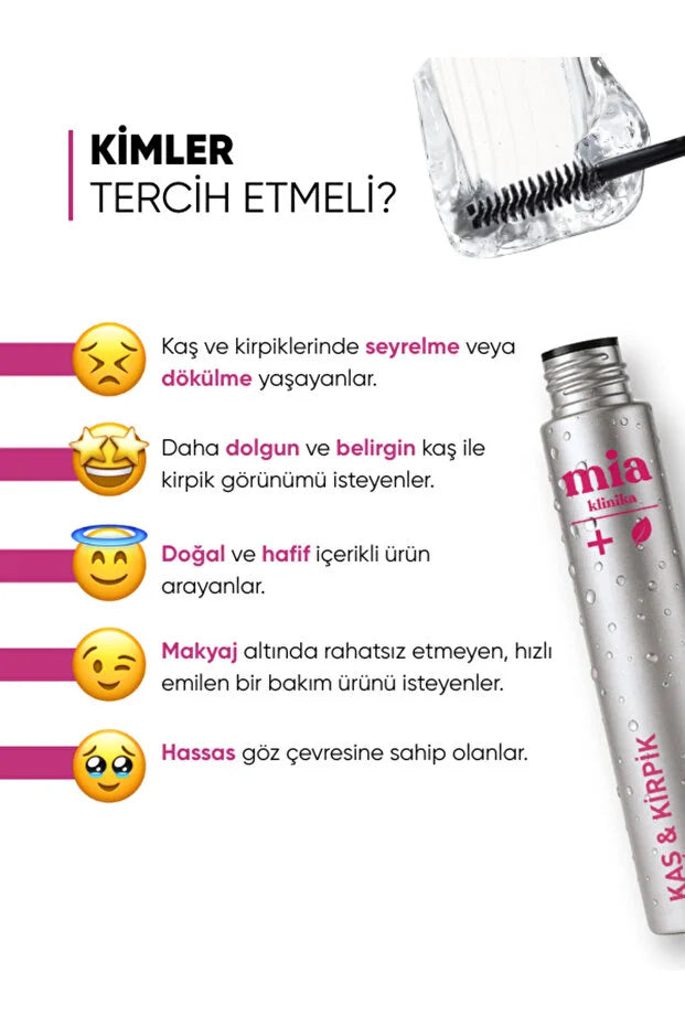 Mia Klinika Versterkend Wenkbrauw- & Wimperserum – 6,5ml | Groei & Dichtheid