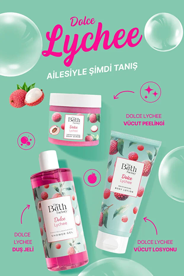 The Bath Factory Dolce Lychee Douchegel – Hydraterend & Verzorgend – Lychee Extract – 400 ml
