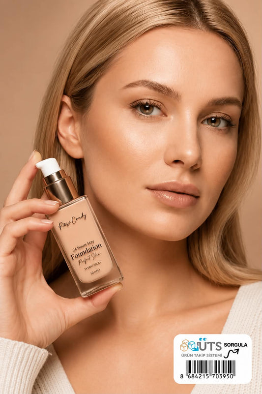 Rose Candy - 24 Hours Stay Foundation 50 ml – Natuurlijke Matte Finish – Hoge Dekking – Langhoudende Foundation – Light
