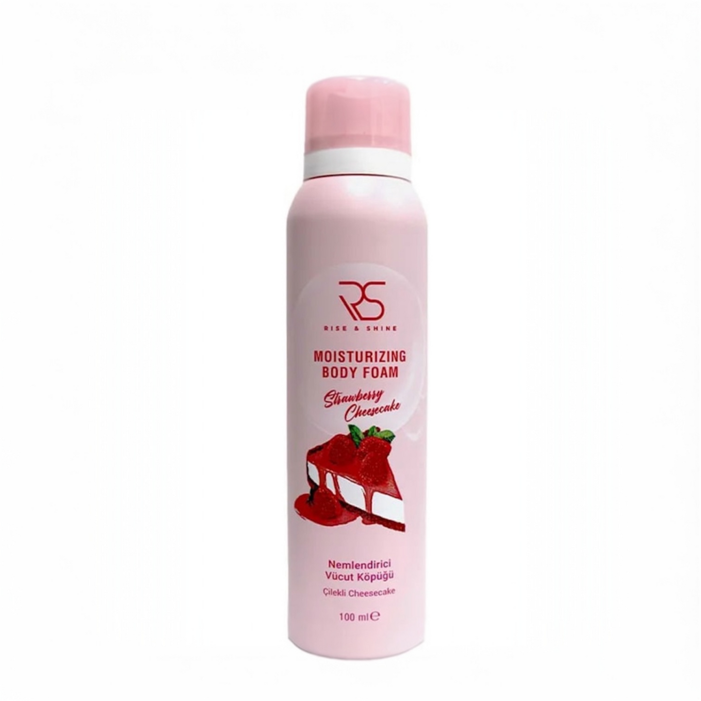 Rise & Shine Moisturizing Body Foam – Schuimende Bodylotion – Hydraterende & Verzorgende Body Mousse – Strawberry Cheesecake – 100 ml
