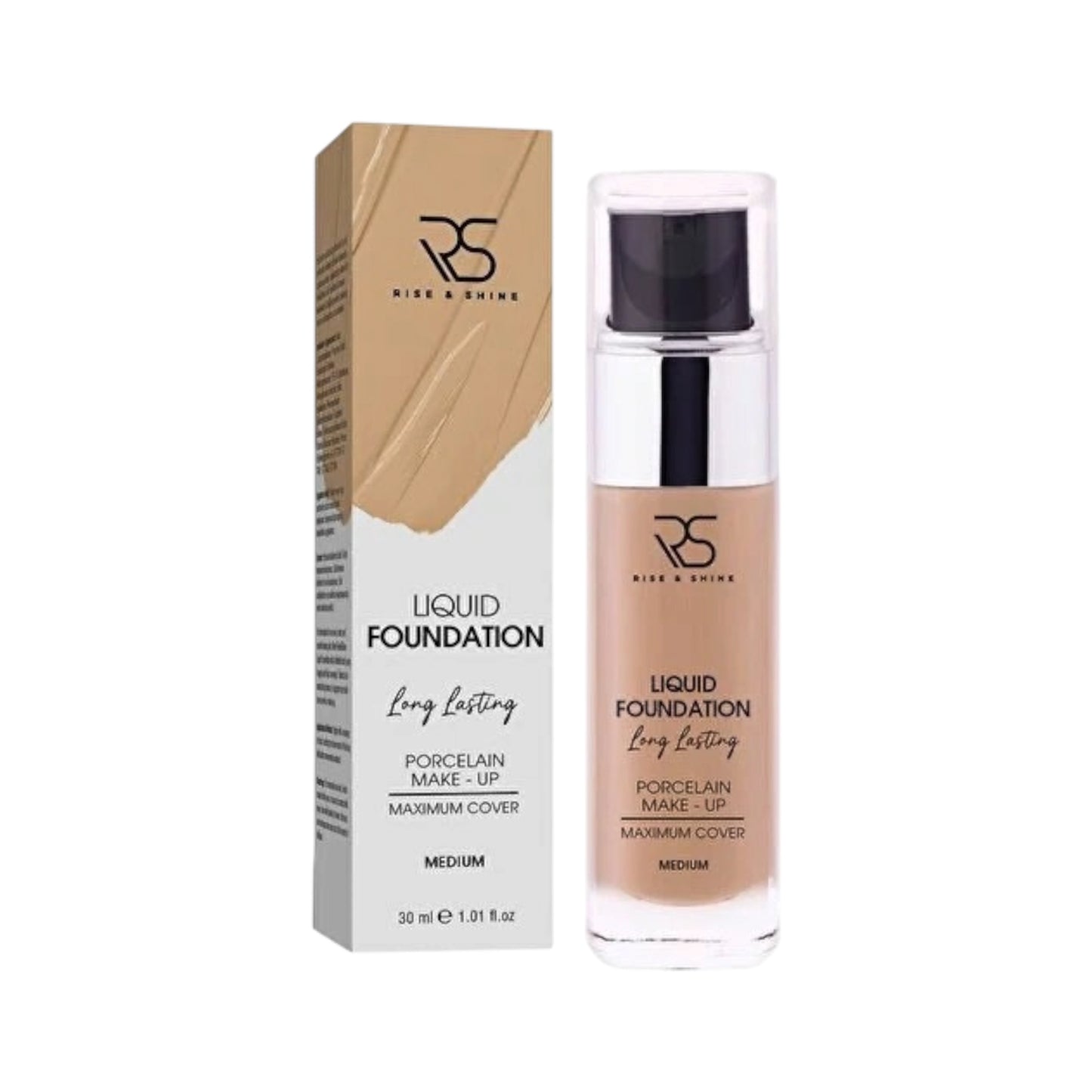 Rise & Shine Liquid Foundation Medium – 30ml | Hoge Dekking & Matte Finish