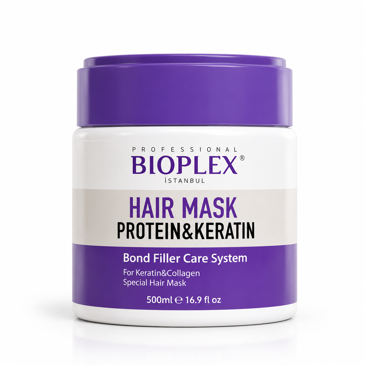 Bioplex Keratin & Protein Haarmasker 500 ml – Herstellend Haarmasker voor Droog en Beschadigd Haar