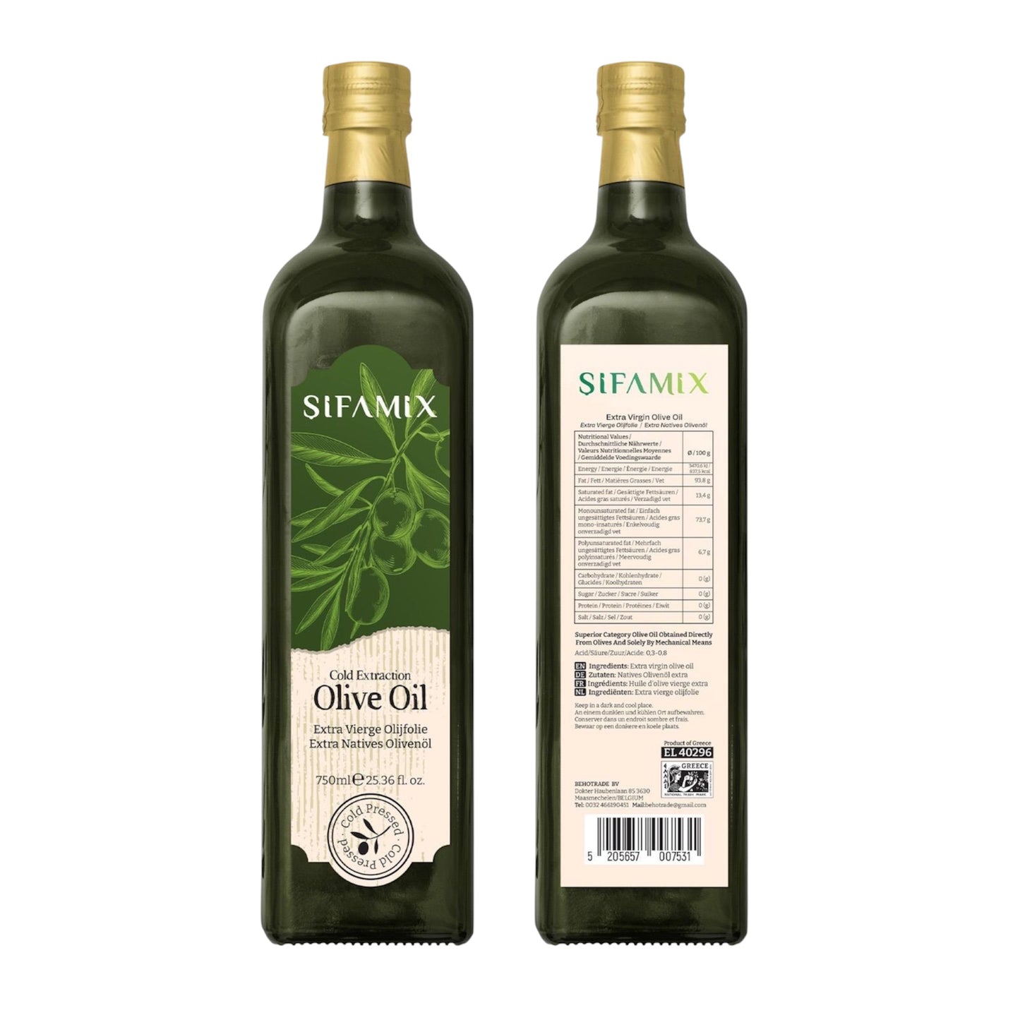 Şifamix Extra Vierge Olijfolie 750ml – Koudgeperst (Cold Extraction)