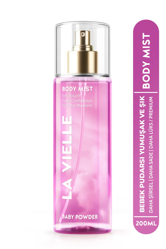 La Vieille - Baby Powder Body Mist 200 ml – Verfrissende Body Spray met Zachte Poedergeur