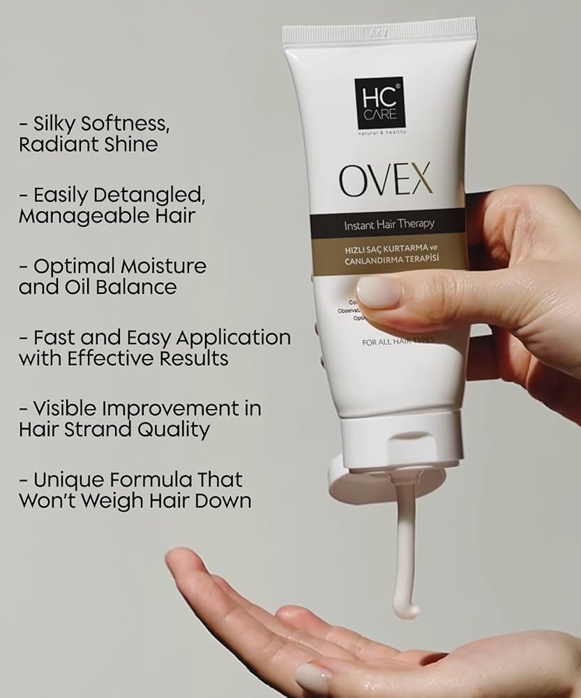 HC Care OVEX Hair Mask – Intensieve Verzorging voor Droog & Beschadigd Haar – Hydraterend, Gladmakend & Glansgevend