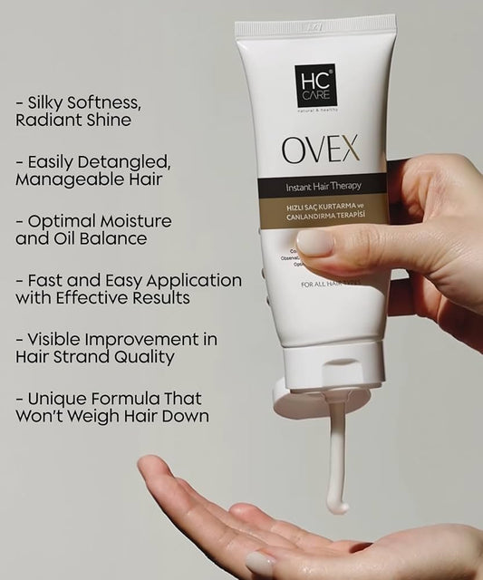 HC Care OVEX Hair Mask – Intensieve Verzorging voor Droog & Beschadigd Haar – Hydraterend, Gladmakend & Glansgevend