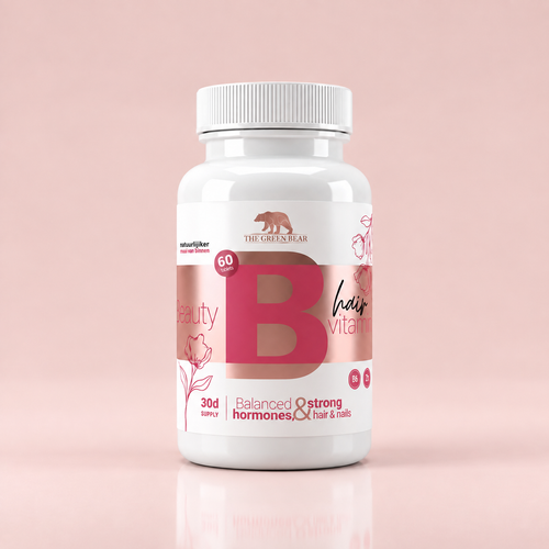 The Green Bear Beauty Vitamins – Multivitaminen voor Vrouwen - Haar, Huid & Nagels – 60 Tabletten
