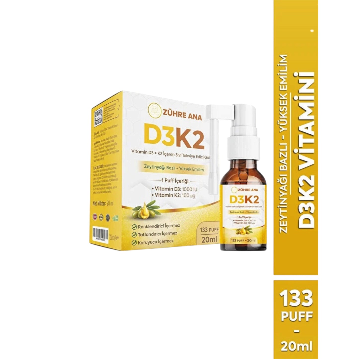 Zühre Ana Vitamine D3 + K2 Spray 20 ml