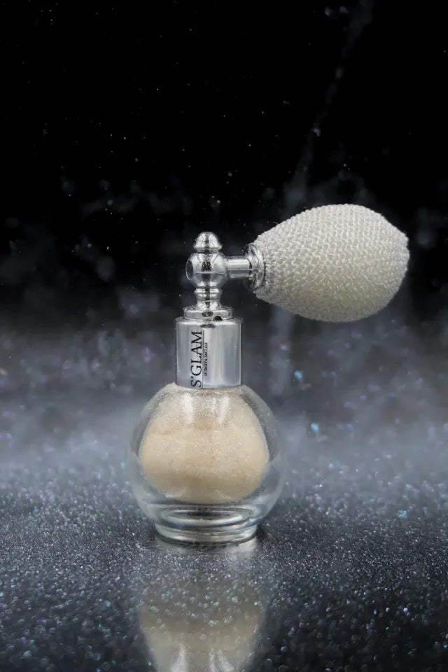S’GLAM Shimmer Powder Spray – Glitterspray voor Gezicht & Lichaam | Beige