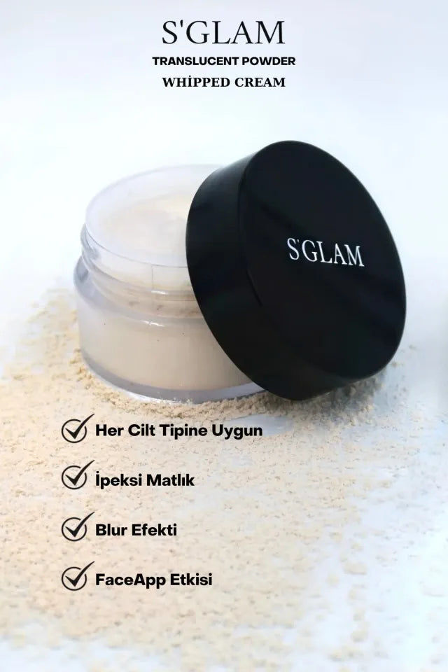 S’GLAM Loose Baking & Setting Powder – Transparante Fixeerpoeder | Matte Finish