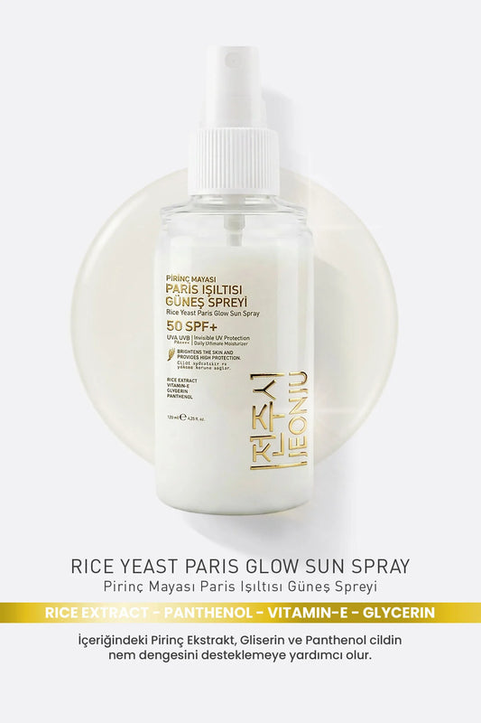 Jeonju Paris Işıltısı Rijstgist Zonnespray SPF 50+ UVA UVB Bescherming 120 ml
