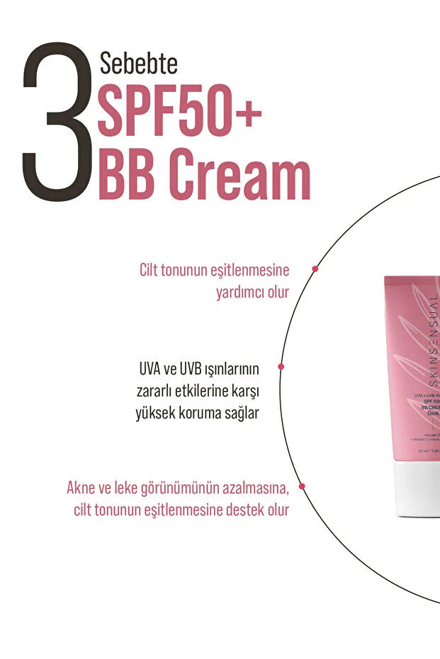Skin Sensual BB Cream Dark – 50ml | SPF 50 PA++++ met Vitamine C & Arbutine