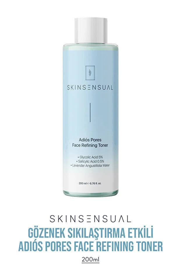 Skin Sensual Adios Pores Toner – 200ml | Glycolzuur 5% & Salicylzuur voor Poriënverfijning