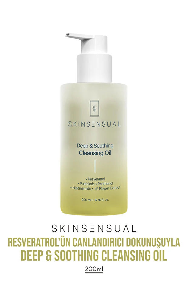 Skin Sensual Resveratrol Diepe Reinigingsolie – 200ml | Kalmerende Gezichtsreiniger
