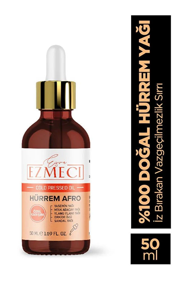 Esra Ezmeci Hürrem Afro Olie – 50ml | Mix van 5 Essentiële Oliën voor Aura & Energie
