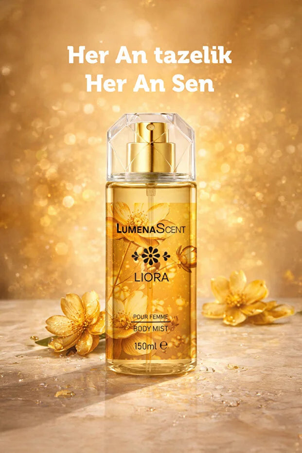 LumenaScent Liora Body Mist Pour Femme 150 ml – Elegante Dames Body Spray met Bloemige & Warme Geur