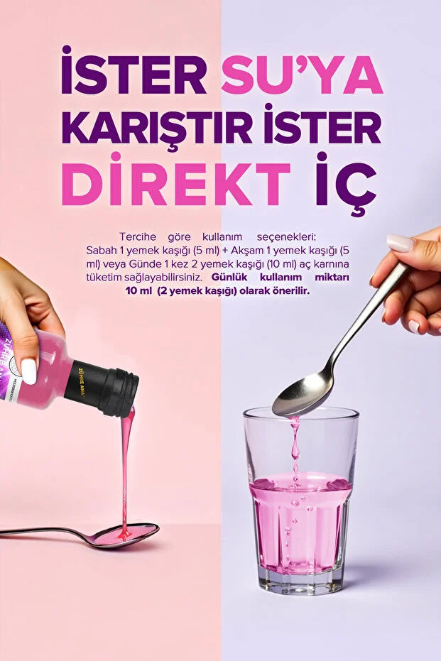 Zühre Ana® Collageen Siroop 250ml – 1000mg Collageenpeptiden | Bosvruchten