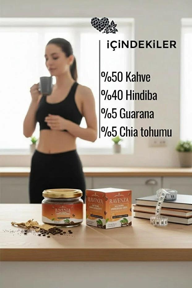 Ravenza Chicory (Hindiba) Koffie met Chiazaad & Guarana - Oploskoffie - 150 g