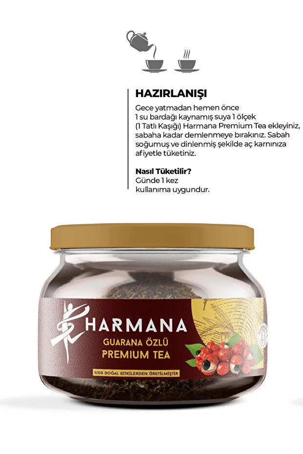 Harmana Guarana Thee – Kruidenthee met Groene Thee & Guarana – Abrikozensmaak – 150 g