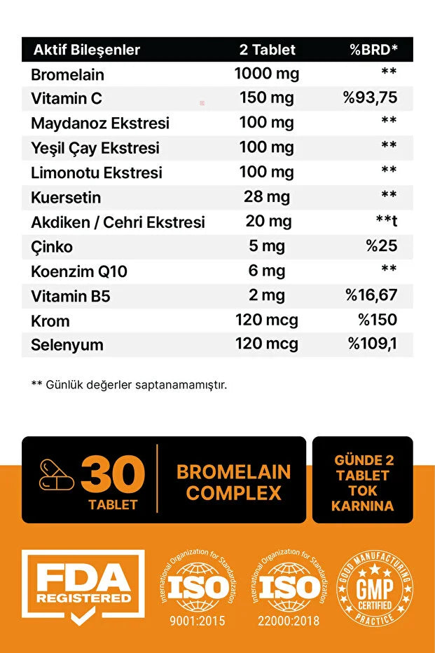 Anocin - Bromelaïne + Quercetine, Zink, Vitamine C, CoQ-10, Vitamine B5