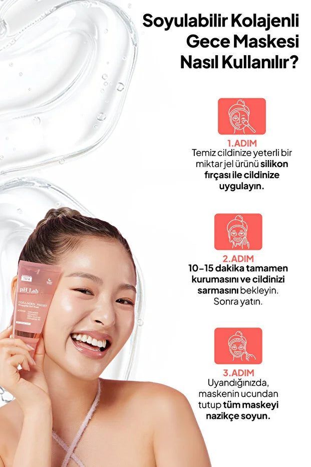 pH Lab - Collagen Night Wrapping Gel Mask 50 ml – Nachtmasker met Collageen, Beta Glucan en Vitamine C