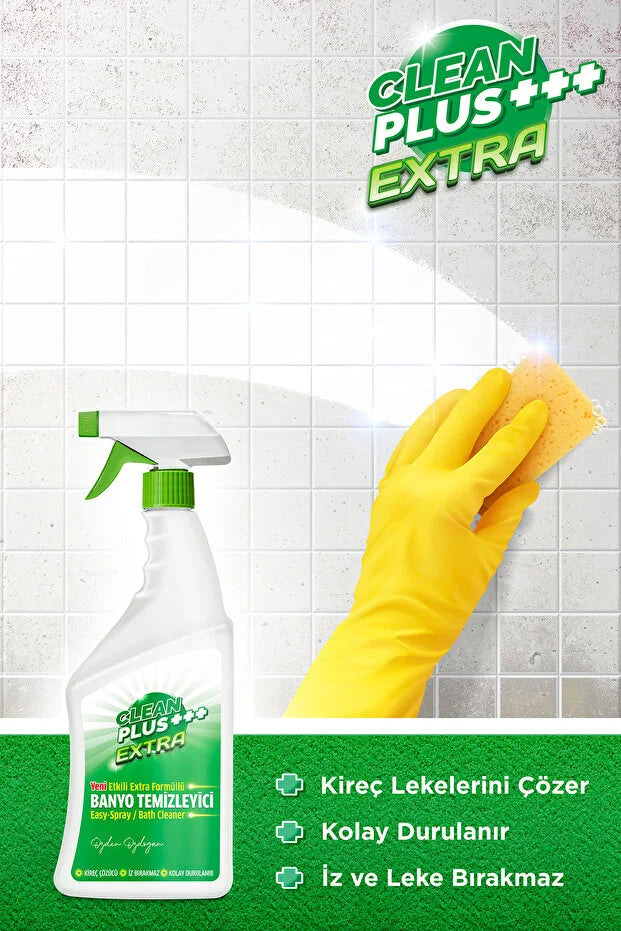 Ozden Ozdogan Clean Plus+ Ultra Sterke Badkamerreiniger Spray 750 ml – Kalkverwijderaar voor Douche, Tegels, Kranen en Badkameroppervlakken