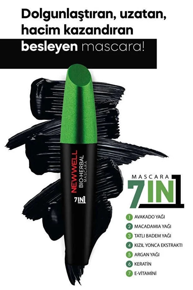 New Well Bio Herbal 7 in 1 Mascara Zwart