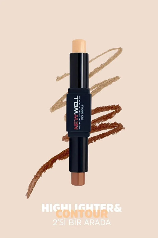 New Well Highlight & Contour Stick Duo – Highlighter en Contour Stick 2-in-1