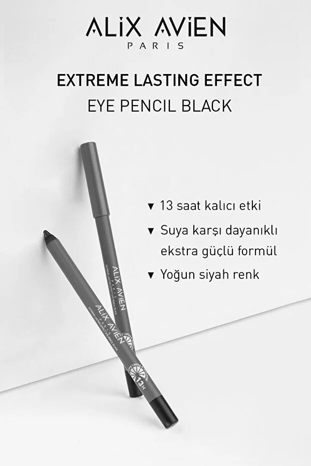Alix Avien - Paris Extreme Lasting Eye Pencil Black | Waterproof Oogpotlood Zwart 13 Uur