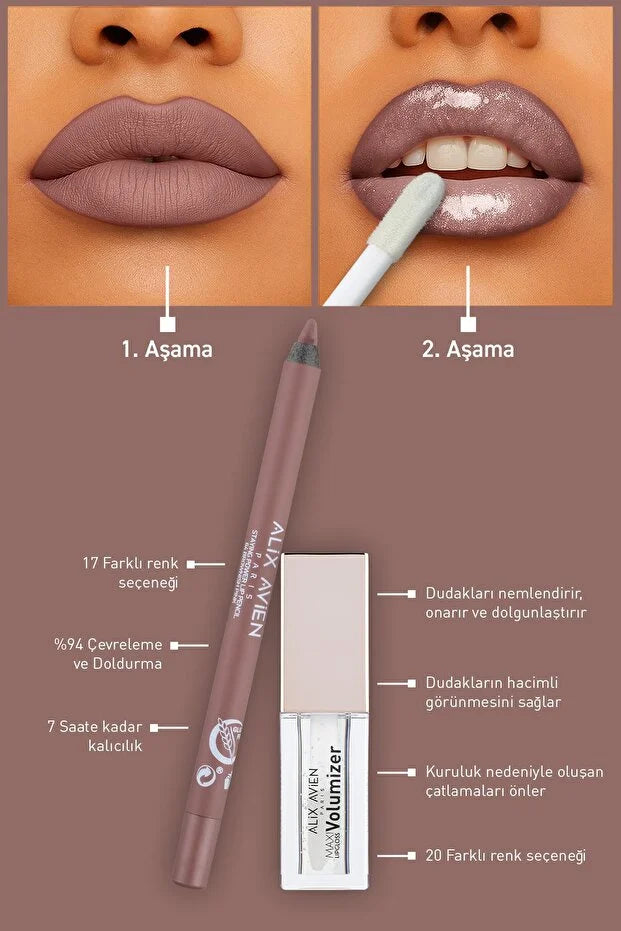 Alix Avien Staying Power Lip Pencil 64 Brownish Pink | Lippenpotlood