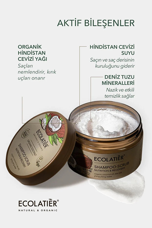 Ecolatier Organic Coconut Shampoo Scrub – 300 g