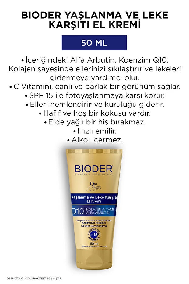 Bioder Anti-Aging en Blemish Handcrème SPF15 – 50 ml