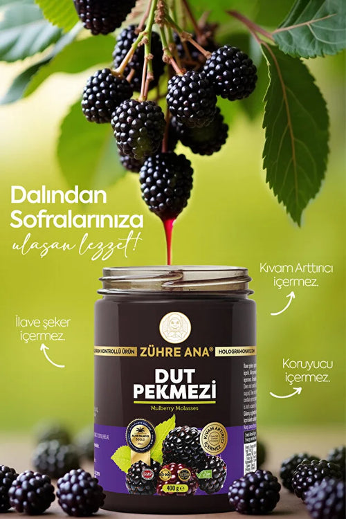Zühre Ana Dut Pekmezi 400 g – 100% Natuurlijke Moerbeivruchten Melasse
