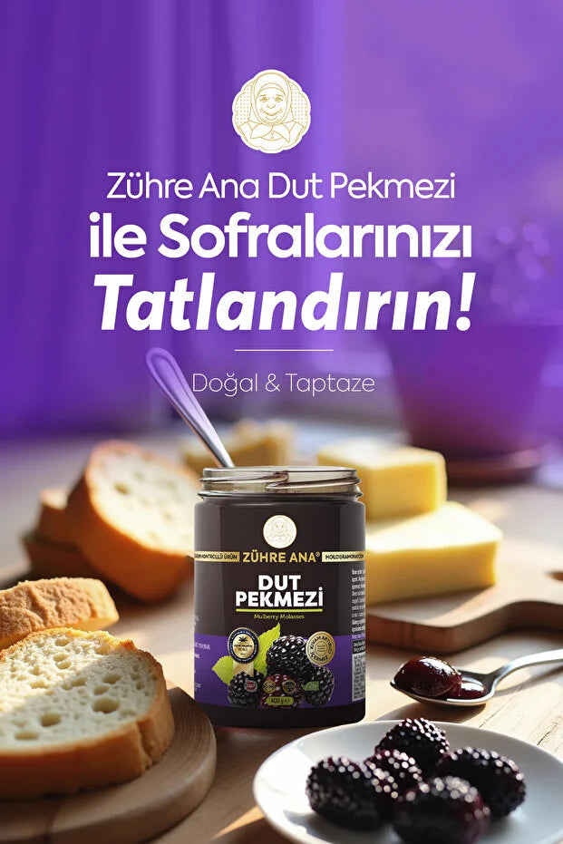 Zühre Ana Dut Pekmezi 400 g – 100% Natuurlijke Moerbeivruchten Melasse