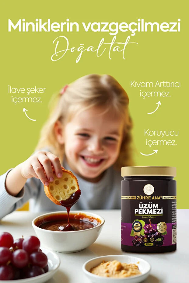 Zühre Ana Üzüm Pekmezi 400 g – 100% Natuurlijke Druiven Melasse
