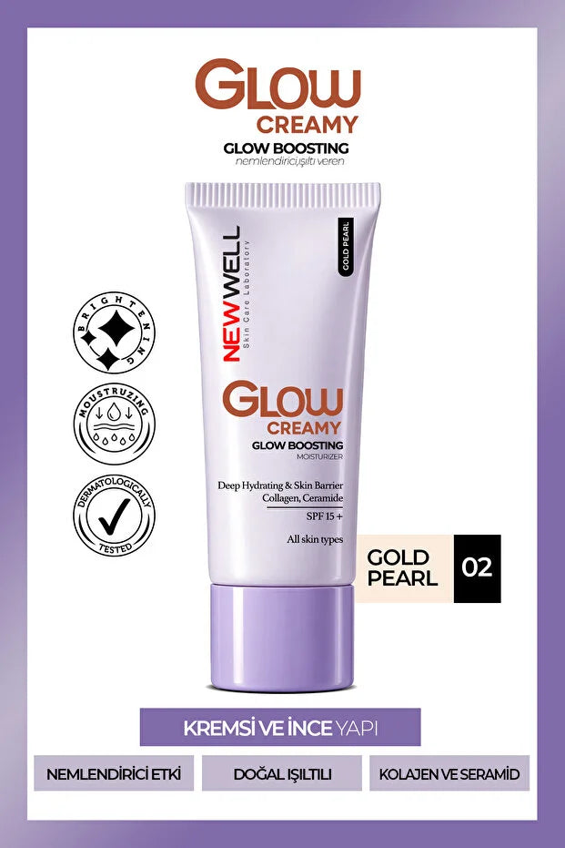 New Well Glow Creamy Glow Boosting Moisturizer Gold Pearl 02
