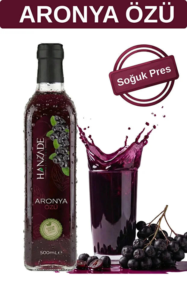 Hanzade Bitkisel Aronia Extract 500 ml – Koudgeperst Aroniaconcentraat