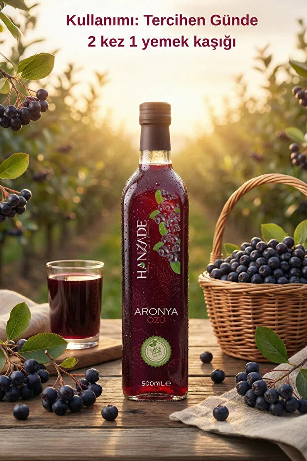 Hanzade Bitkisel Aronia Extract 500 ml – Koudgeperst Aroniaconcentraat